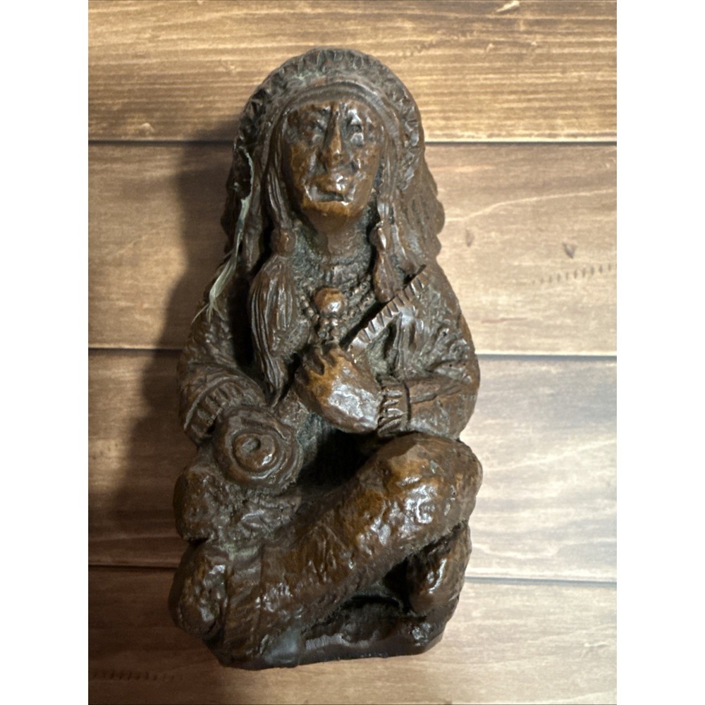 Red Mill Tobacco Chief Figurine Handcrafted 1988